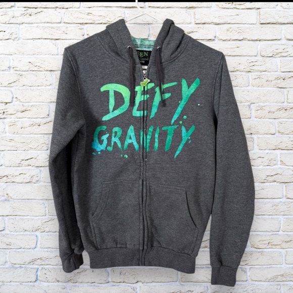 Wicked Musical Hoodie - Defy Gravity - Zipped Hoodie - Size Small - Picture 1 of 8